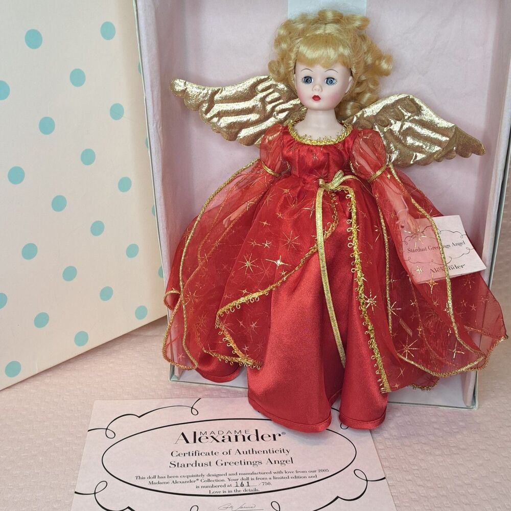 Vintage Madame Alexander Stardust Greeting Angel Doll 9 Inch Box And COA